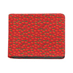 Red Tomatoes Pattern Print Bifold Wallet
