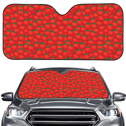 Red Tomatoes Pattern Print Car Windshield Sun Shade