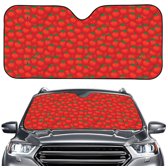 Red Tomatoes Pattern Print Car Windshield Sun Shade