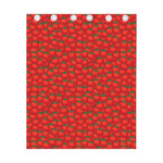 Red Tomatoes Pattern Print Curtain