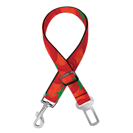 Red Tomatoes Pattern Print Dog Seat Belt