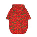 Red Tomatoes Pattern Print Dog Zip Up Hoodie