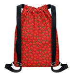 Red Tomatoes Pattern Print Drawstring Backpack