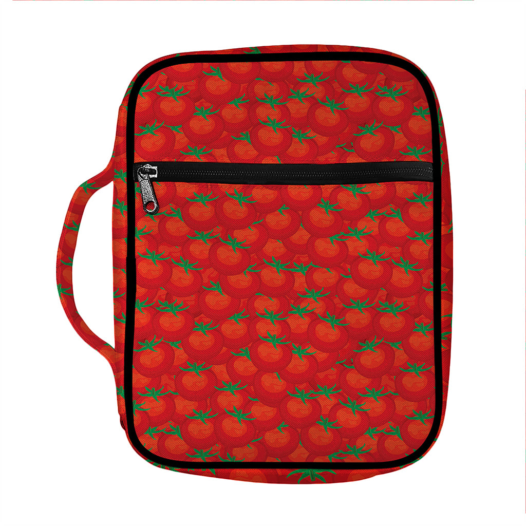 Red Tomatoes Pattern Print Front Pocket Bible Bag