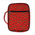 Red Tomatoes Pattern Print Front Pocket Bible Bag