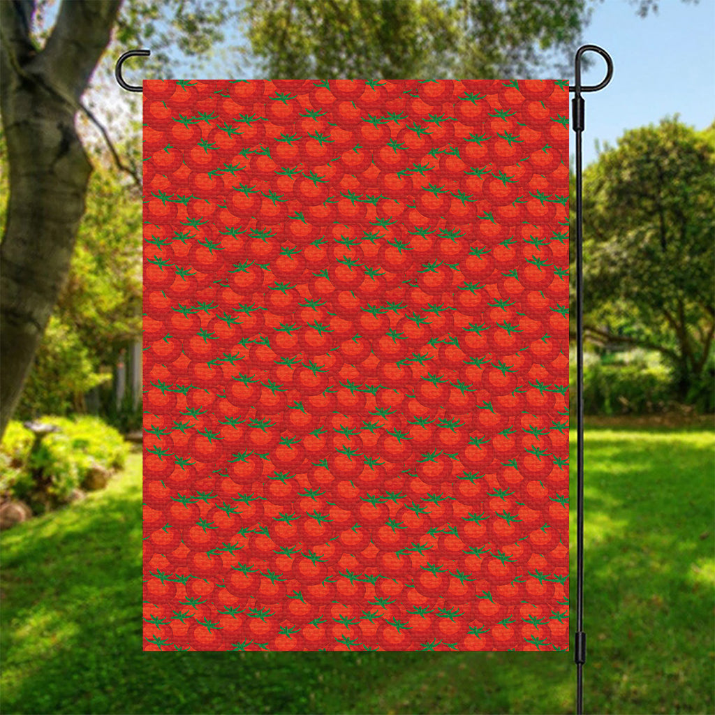 Red Tomatoes Pattern Print Garden Flag