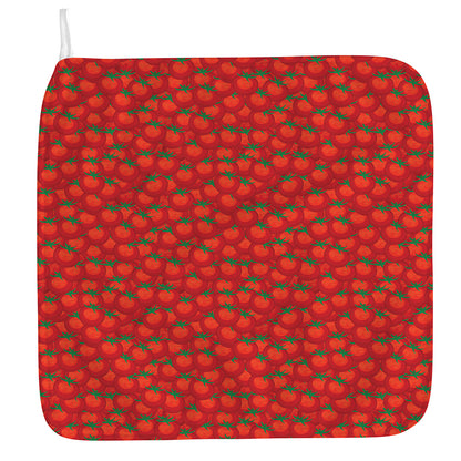Red Tomatoes Pattern Print Hand Towel