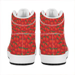 Red Tomatoes Pattern Print High Top Leather Sneakers