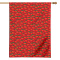 Red Tomatoes Pattern Print House Flag
