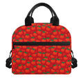 Red Tomatoes Pattern Print Insulated Lunch Bag