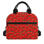 Red Tomatoes Pattern Print Insulated Lunch Bag
