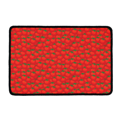 Red Tomatoes Pattern Print Kitchen Mat