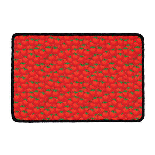 Red Tomatoes Pattern Print Kitchen Mat