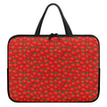 Red Tomatoes Pattern Print Laptop Sleeve With Handle