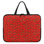 Red Tomatoes Pattern Print Laptop Sleeve With Handle