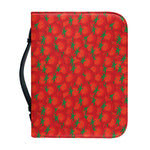 Red Tomatoes Pattern Print Leather Bible Cover