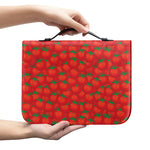 Red Tomatoes Pattern Print Leather Bible Cover