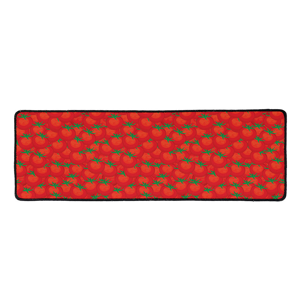 Red Tomatoes Pattern Print Long Kitchen Mat