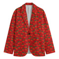 Red Tomatoes Pattern Print Men's Blazer
