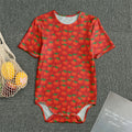 Red Tomatoes Pattern Print Men's Bodysuit