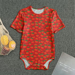 Red Tomatoes Pattern Print Men's Bodysuit