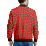 Red Tomatoes Pattern Print Men's Bomber Jacket