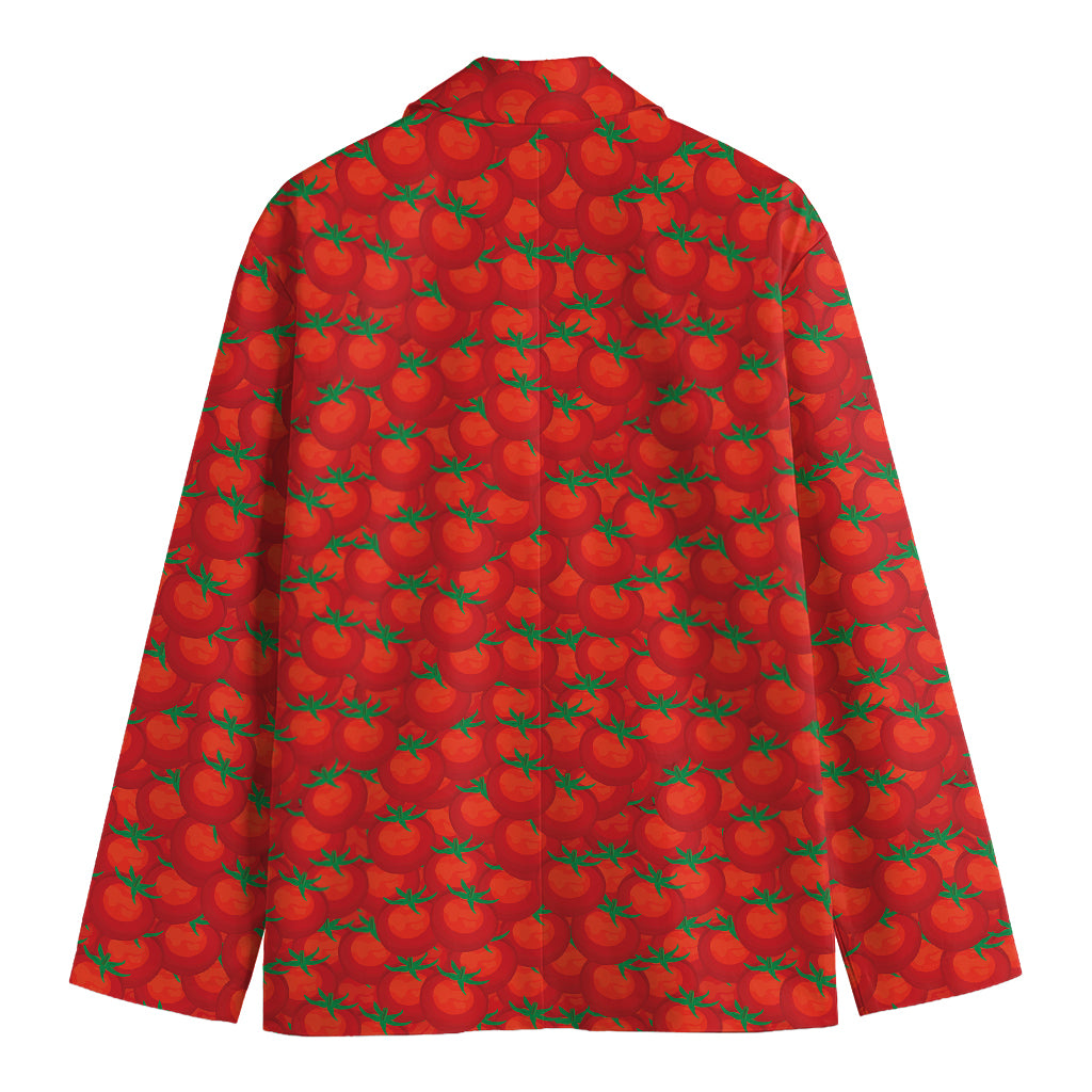 Red Tomatoes Pattern Print Men's Cotton Blazer