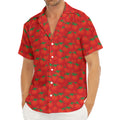 Red Tomatoes Pattern Print Men's Deep V-Neck Shirt