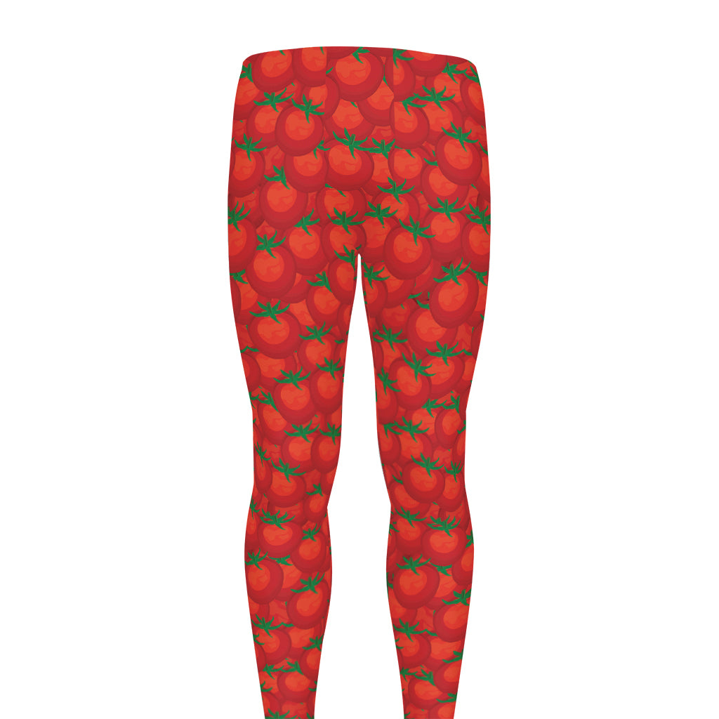 Red Tomatoes Pattern Print Men's leggings