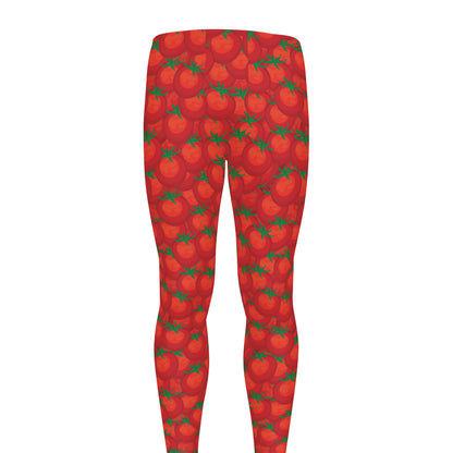 Red Tomatoes Pattern Print Men's leggings