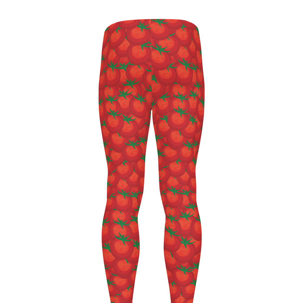 Red Tomatoes Pattern Print Men's leggings