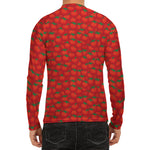 Red Tomatoes Pattern Print Men's Long Sleeve Rash Guard