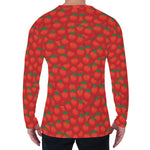 Red Tomatoes Pattern Print Men's Long Sleeve T-Shirt