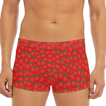 Red Tomatoes Pattern Print Men's Short Boxer Briefs