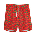 Red Tomatoes Pattern Print Men's Sports Shorts