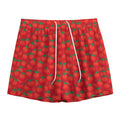 Red Tomatoes Pattern Print Mesh Shorts