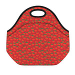Red Tomatoes Pattern Print Neoprene Lunch Bag