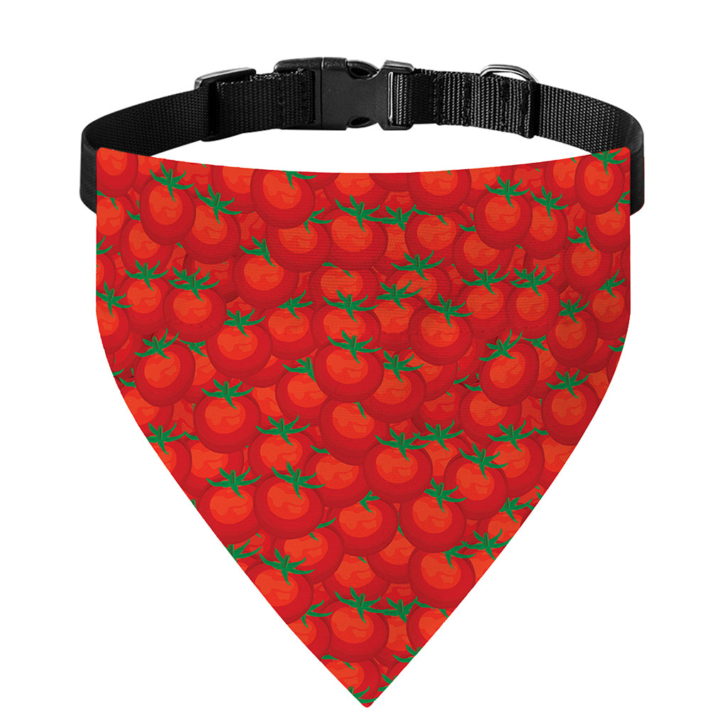 Red Tomatoes Pattern Print Over The Collar Dog Bandana