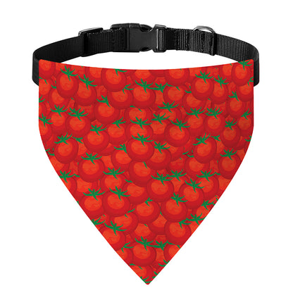 Red Tomatoes Pattern Print Over The Collar Dog Bandana