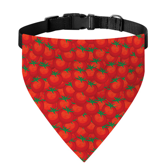 Red Tomatoes Pattern Print Over The Collar Dog Bandana