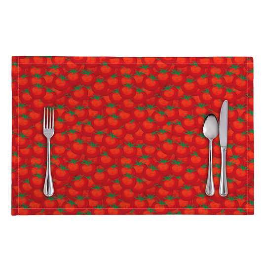 Red Tomatoes Pattern Print Placemat