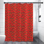 Red Tomatoes Pattern Print Premium Shower Curtain