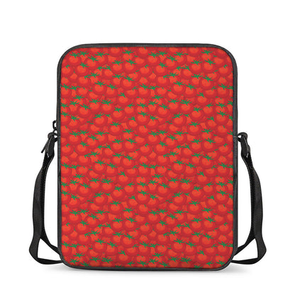 Red Tomatoes Pattern Print Rectangular Crossbody Bag