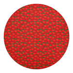 Red Tomatoes Pattern Print Round Blanket