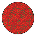 Red Tomatoes Pattern Print Round Floor Mat