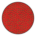 Red Tomatoes Pattern Print Round Floor Mat
