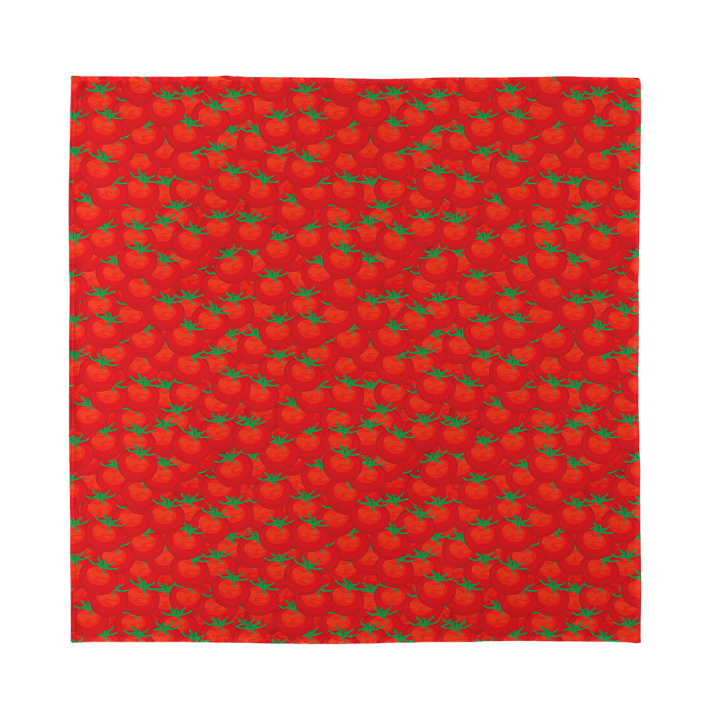 Red Tomatoes Pattern Print Silk Bandana