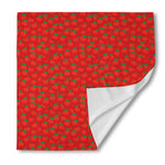 Red Tomatoes Pattern Print Silk Bandana