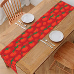 Red Tomatoes Pattern Print Table Runner