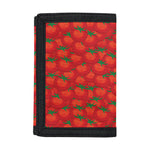 Red Tomatoes Pattern Print Trifold Wallet